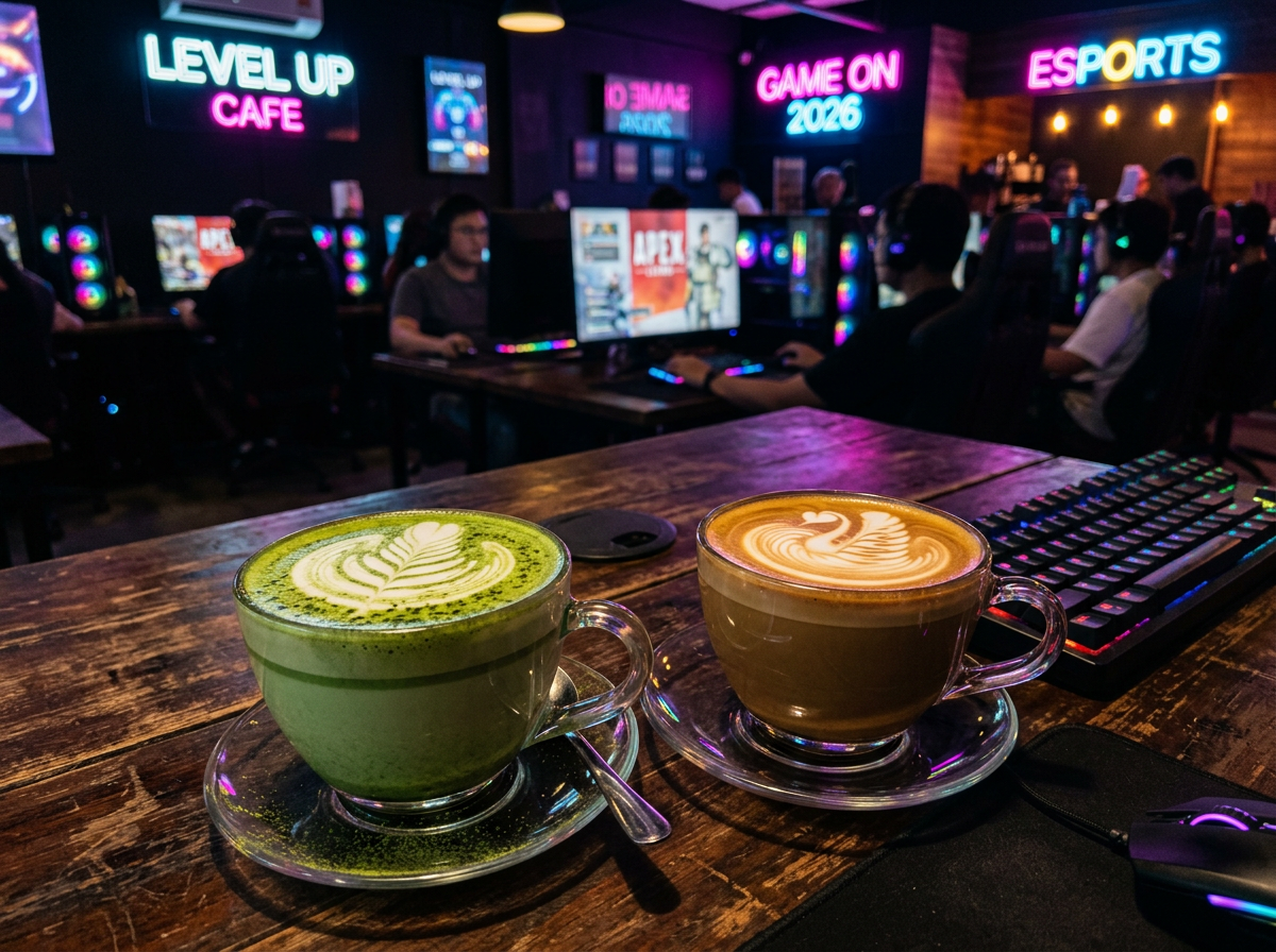 Matcha latte và cà phê đặc biệt